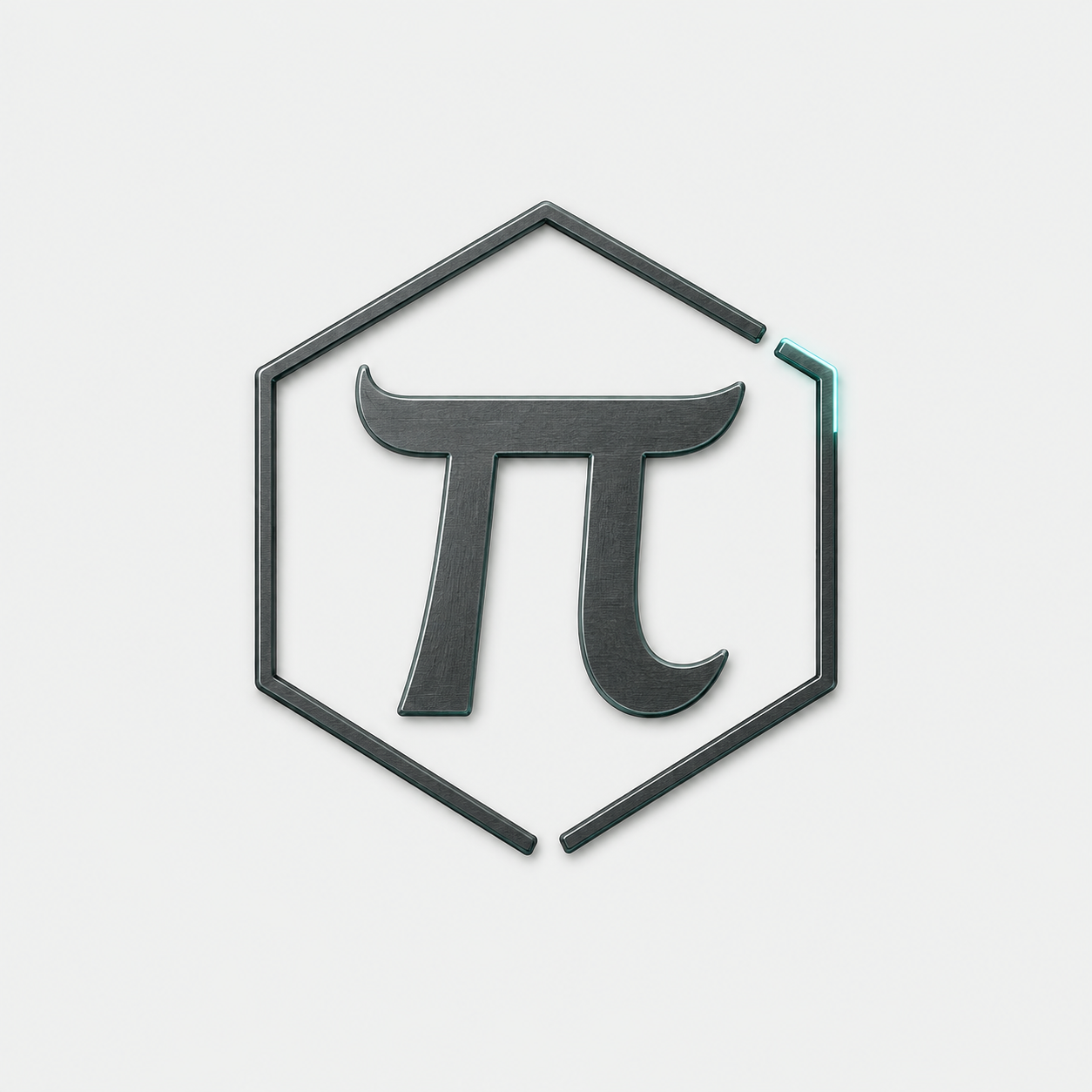 Webπ: a graphite pi symbol in an open hexagonal frame